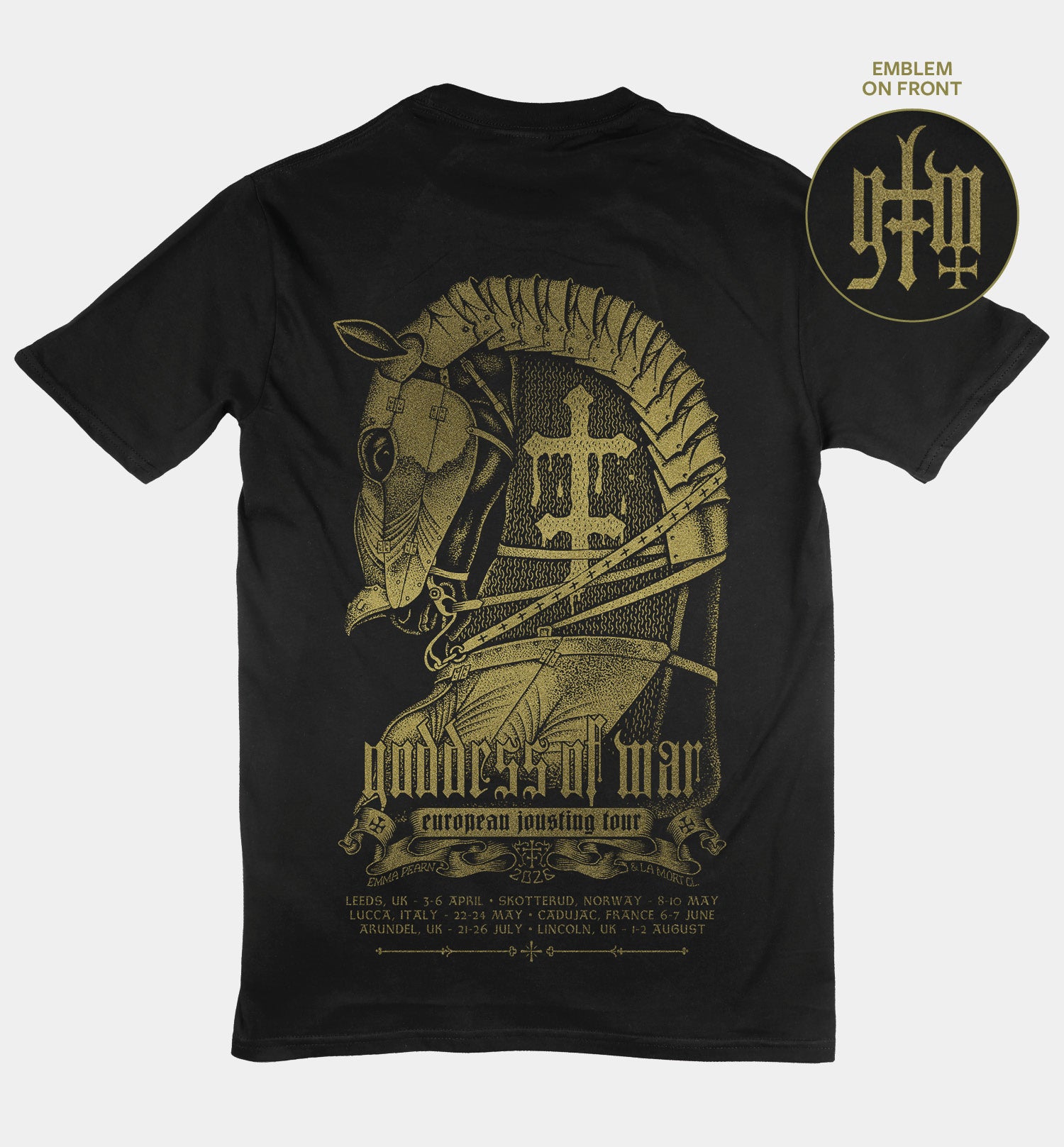 Goddess of War I Back Print T-shirt V1 (EG/B)