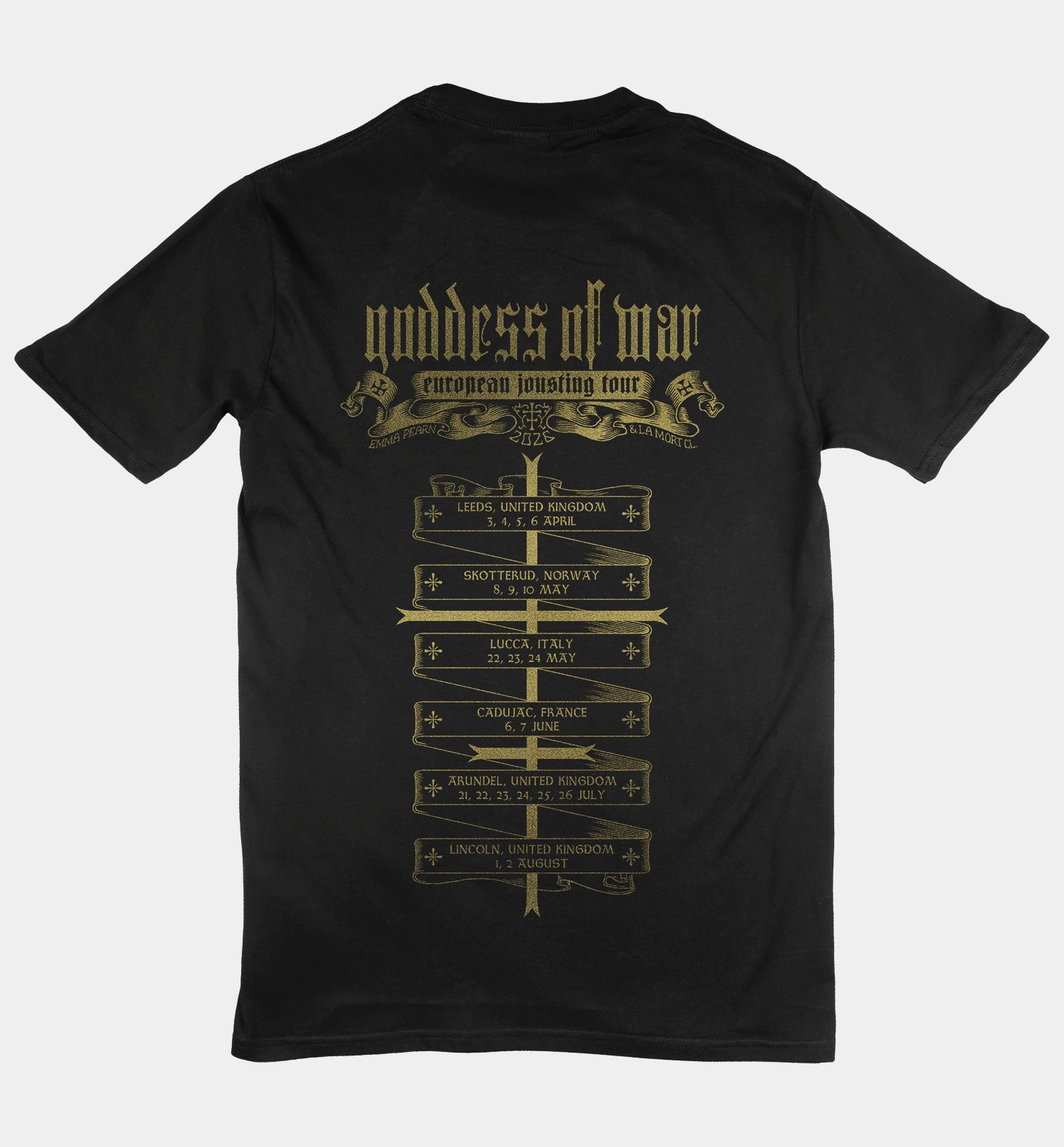 Goddess of War I Back Print T-shirt V2 (EG/B)