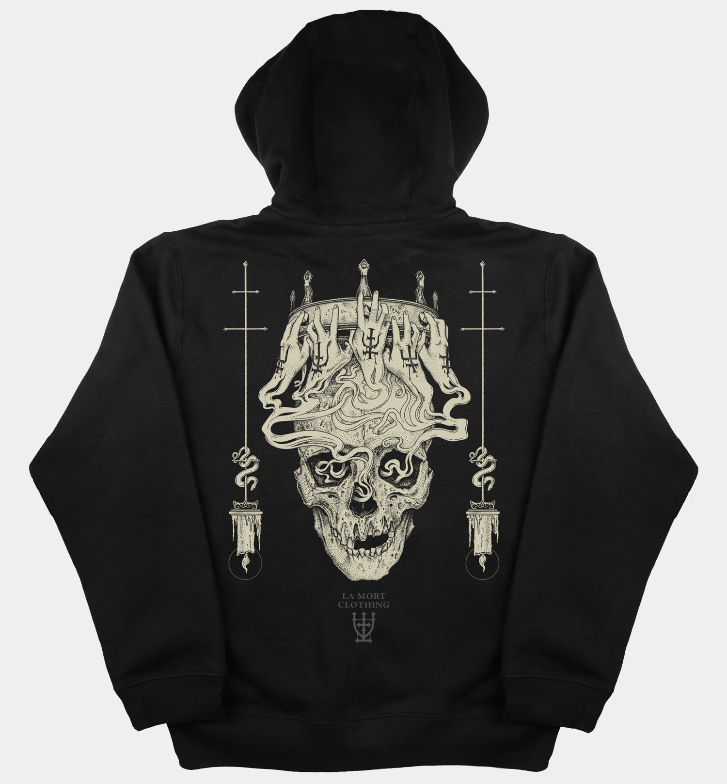 Icon King Black Occult Hooded Sweatshirt by La Mort Clothing