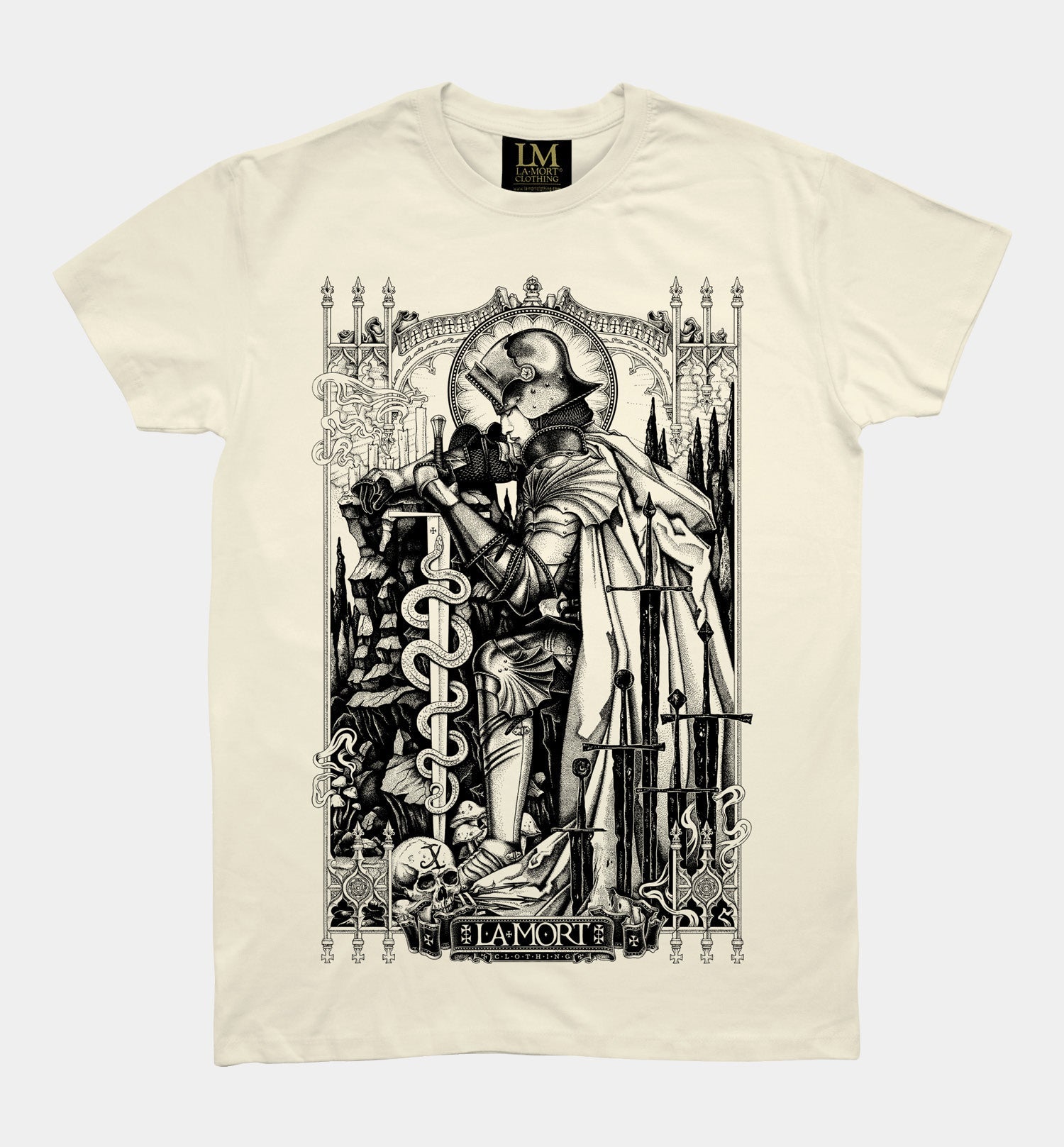 The Beguiling Skull Tattoo Men’s T-shirt by La Mort Clothing XXL