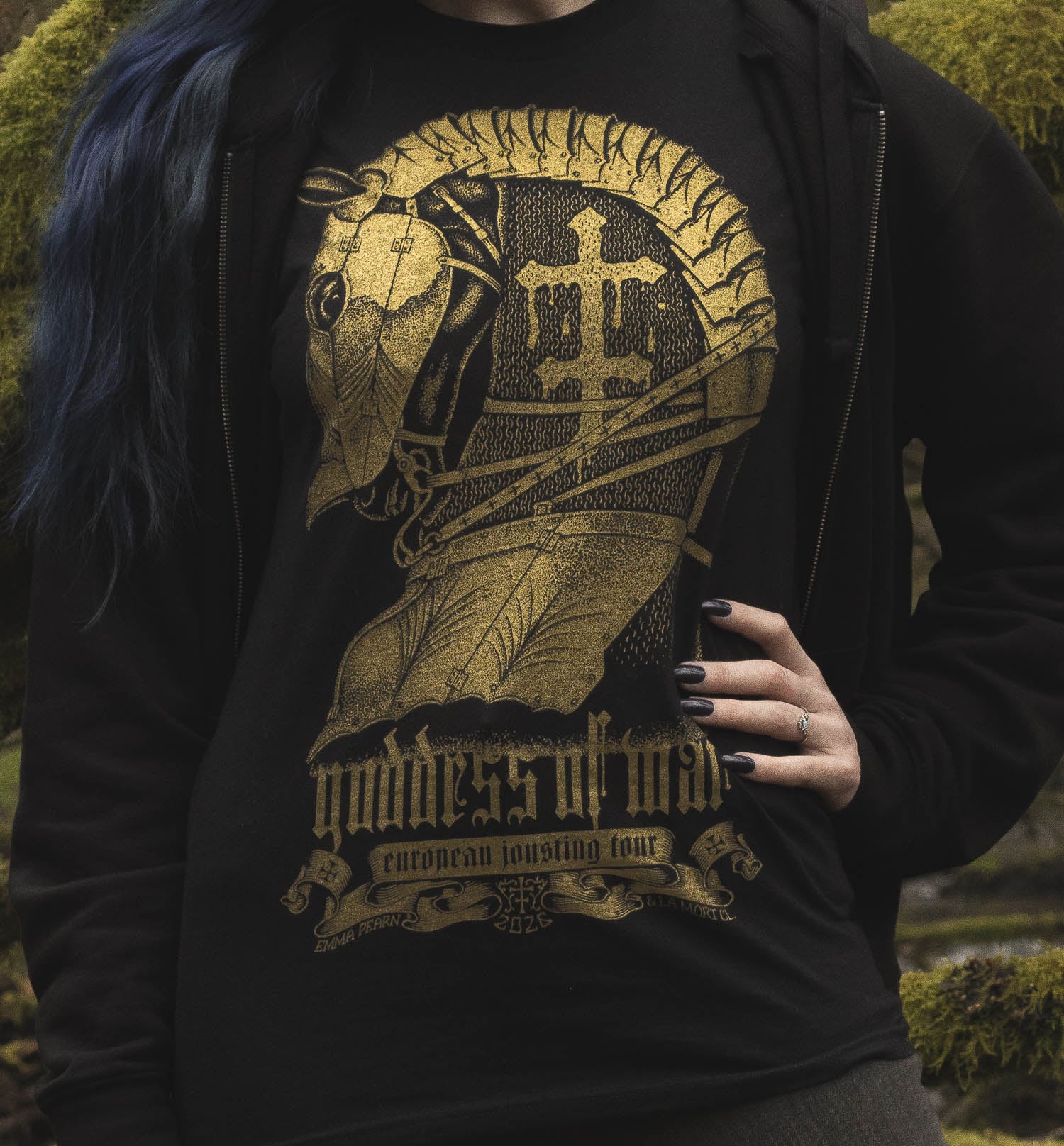 Goddess of War I Back Print T-shirt V2 (EG/B)