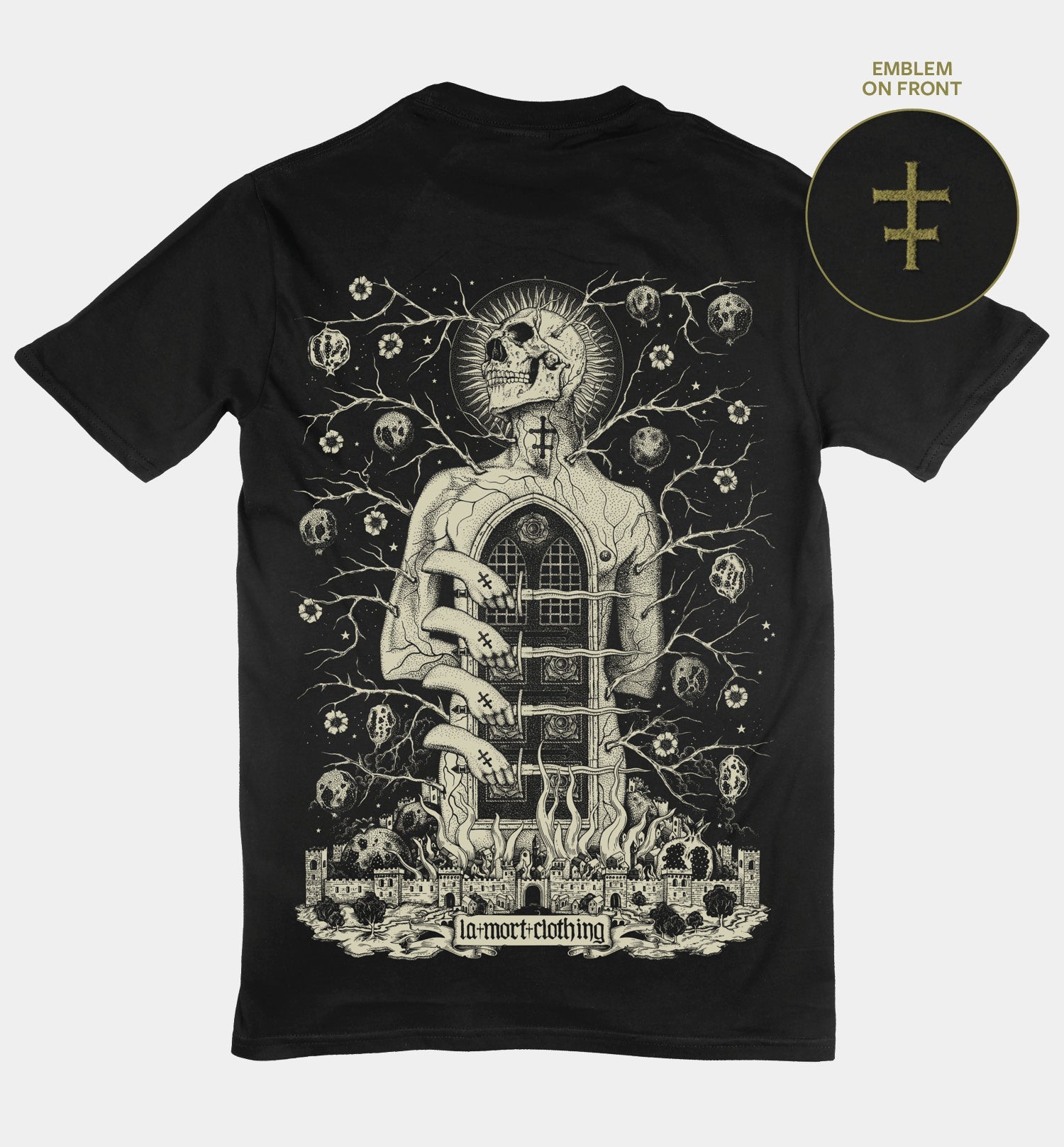 The Poison Takes Effect Back Print T-shirt (BW/B)