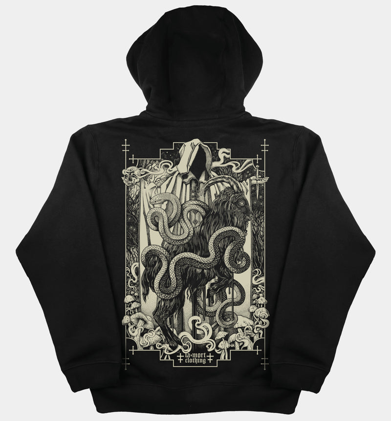 I Am The Clay Gothic Tattoo Pullover Hooded Sweatshirt by La Mort