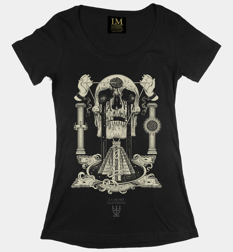 Icon Temple Scoop T-shirt (BW/B)
